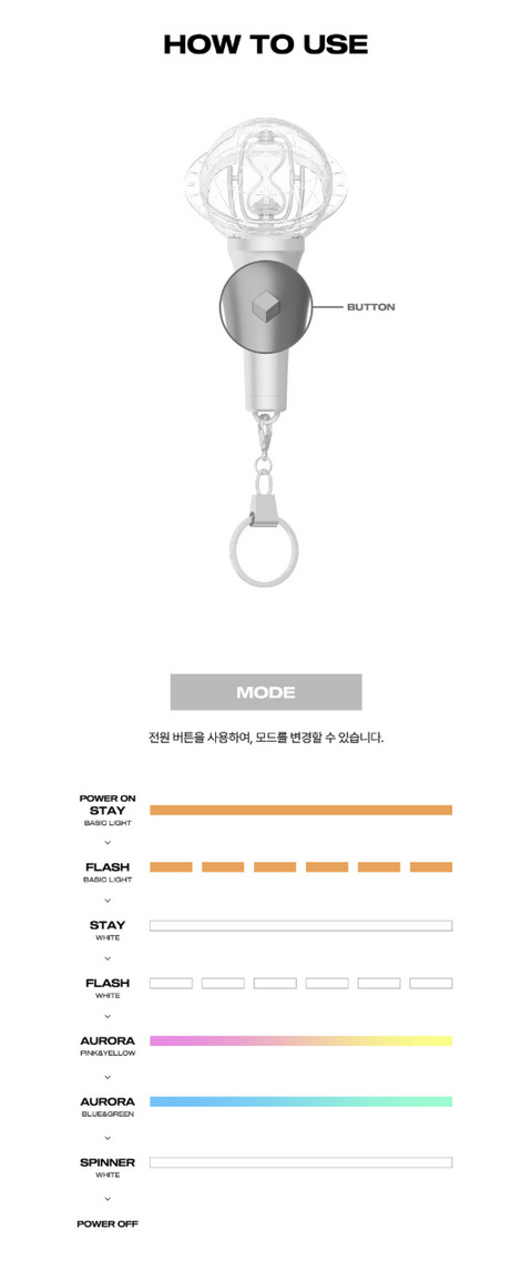 [ATEEZ] ATEEZ OFFICIAL LIGHTINY KEYRING ver.3 (PRE-ORDER)