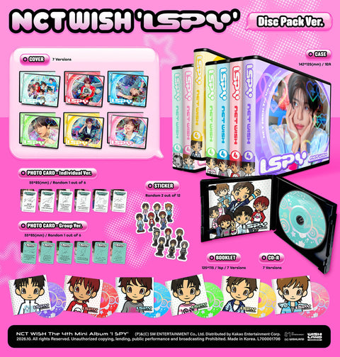 NCT WISH I SPY Disc Pack Ver. album specifications