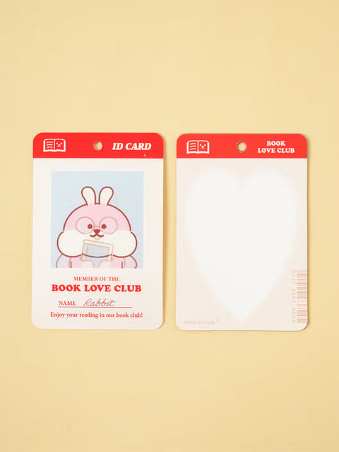 [BOOK CLUB FLIP BOOKMARK SET] Lenticular ID Card Bookmark (4PCS) (Pastel Rabbit & Squirrel)