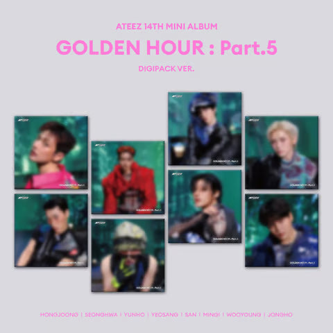 [08/04 DEARMYMUSE LUCKY DRAW EVENT] ATEEZ - 14TH MINI ALBUM [GOLDEN HOUR : Part.5] (DIGIPACK VER.) (PREORDER)