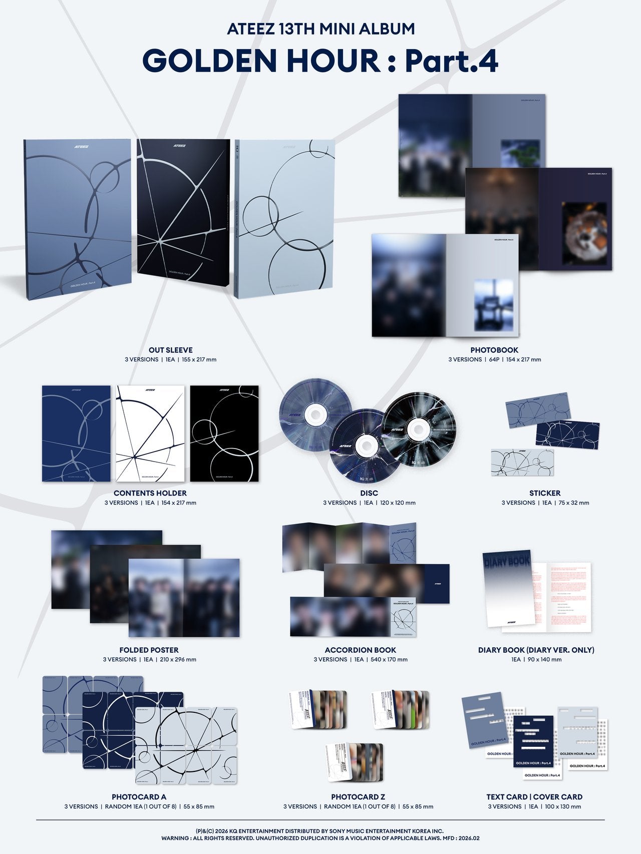 02/05 TOKTOQ PHOTOCARD EVENT] ATEEZ - 13TH MINI ALBUM [GOLDEN HOUR