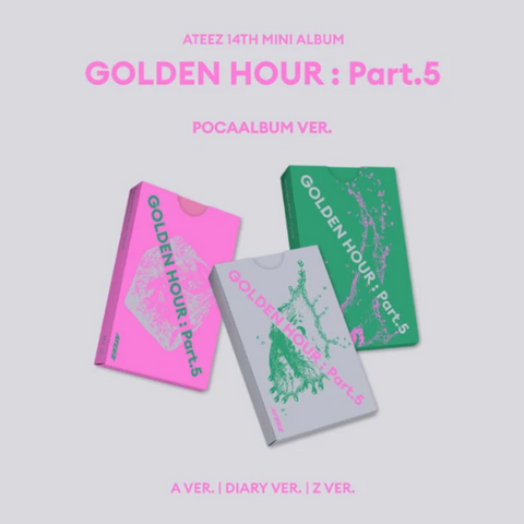 [09/29 MAKESTAR SPECIAL HANBOK 1:1 VIDEO CALL EVENT] ATEEZ - 14TH MINI ALBUM [GOLDEN HOUR : Part.5] (POCA VER.)(PREORDER)