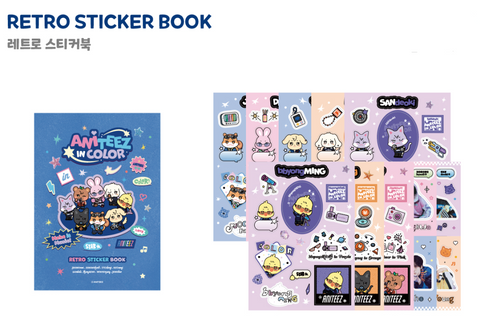 [ANITEEZ IN COLOR] Retro Sticker Book