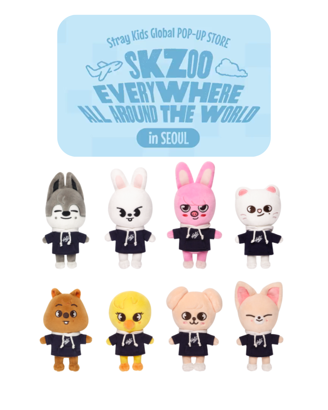 SKZOO Everywhere All Around The World] SKZOO PLUSH MINI Ver