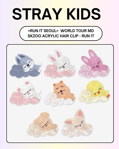 [08/05 FANSSHOP × STRAY KIDS] SKZOO ACRYLIC HAIR CLIP  (PRE-ORDER)