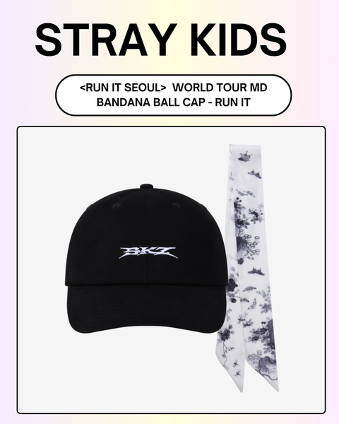 Stray Kids RUN IT ソウルコン バンダナ付きボールキャップ 08/05 FANSSHOP × STRAY KIDS] BANDANA BALL CAP (PRE-ORDER