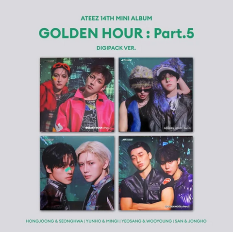 [08/04 DEARMYMUSE LUCKY DRAW EVENT] ATEEZ - 14TH MINI ALBUM [GOLDEN HOUR : Part.5] (DIGIPACK VER.) (PREORDER)