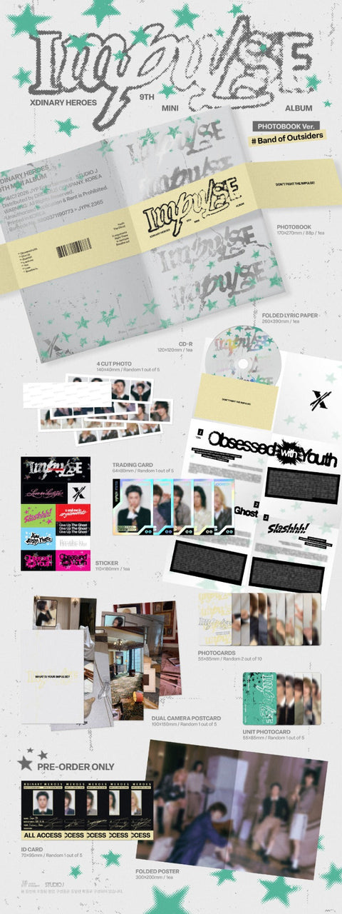 Xdinary Heroes IMPULSE Band of Outsiders version album contents